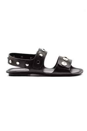 Black leather sandals ELENA IACHI | EE28BLACK